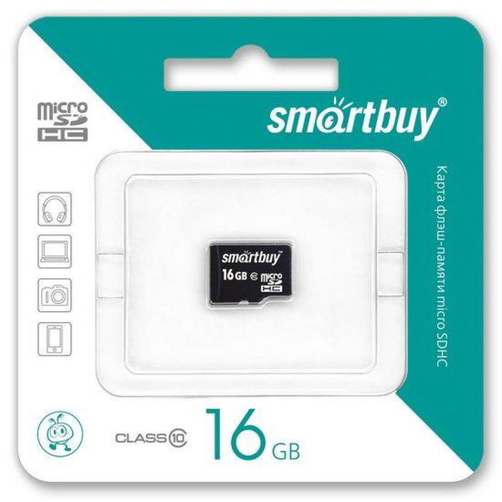 Карта памяти microSDHC 16Gb Smartbuy Class10 (SB16GBSDCL10-00) .
