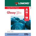 Фотобумага Lomond глянцевая, А4, 170 г/ м2, 50 л, для струйной печати (0102142)