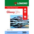 Фотобумага Lomond глянцевая, А4 (210x297мм), 200 г/ м2, 50 л, для струйной печати (0102020)
