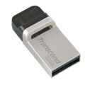 Флеш-накопитель Transcend 32Gb microUSB/ USB3.1/ OTG JetFlash 880 Серый (TS32GJF880S)