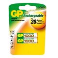 Аккумулятор GP LR03, AAA, никель-металгидрид, блистер 2шт, 1000mAh, (GP 100AAAHC-2DECRC2) цена за упаковку