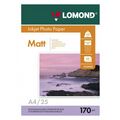 Фотобумага Lomond двусторонняя, матовая, A4 (210x297мм), 170 гр/ м2, 25л (0102032) для струйной и лазерной печати