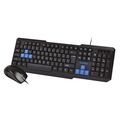 Комплект (клавиатура +мышь) Smartbuy ONE 230346 проводной, мультимедийный, USB, черный/ синий (SBC-230346-KB)