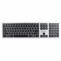 Клавиатура Gembird KBW-3, беспроводная, классическая, Bluetooth, черный/ серебристый (KBW-3)