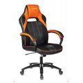 Кресло игровое Бюрократ VIKING 2 AERO черный/ оранжевый искусст.кожа/ ткань