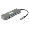 Разветвитель USB D-Link DUB-2333 USB 3.0, 3 порта (DUB-2333/ A1A) 1 портом USB Type-C/ PD 3.0 и 1 портом HDMI