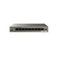Неуправляемый POE-коммутатор 09 портов Tenda G1110PF-8-102W ( 8x1Гбит/ с, 1xSFP, 8xPOE, PoE‑бюджет 102 Вт) корпус - металл