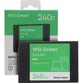 Твердотельный накопитель SSD 2.5" SATA: 240 ГБ WD Green TLC (545 МБ/ с /  465 МБ/ с)  WDS240G3G0A