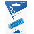 Флеш-накопитель Smartbuy 08Gb USB2.0 Twist Синий (SB008GB2TWB)