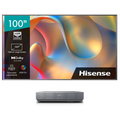 Телевизор 100" HISENSE 100L5H Smart TV, 4K Ultra HD, 60 Гц, тюнер DVB-T/ T2/ C/ S/ S2, HDMI х3, USB х2, 2х20 Вт,  серебристый