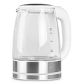 Чайник электрический BQ KT1834G серебристый/ белый (2200 Вт, объем - 1.7 л, корпус: стеклянный)