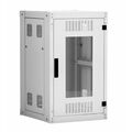Шкаф напольный телекоммуникационный 19" 18U, Ш600*В974*Г600, передняя дверь - стекло, серый (EC-FZ-186060-GMM-GY)