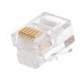 Коннектор RJ-12 Cat3, 3 микрона, неэкранированный, NetLan, упаковка 1000 шт (10x100 шт) (EC-UP6P6C-UC-003-TR-1000)