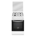 Плита газовая Kraft KF-FSK5403AGW белый (газ-к духовки, конфорок - 4, духовка газовая, решетки сталь)