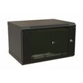 Шкаф настенный телекоммуникационный 19" 09U, Ш600*В500*Г450, передняя дверь - стекло, черный WRline (WR-TW-0945-GP-RAL9004)