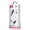 Кабель USB XO NB247 Suluo Series Portable Silicone 6A Micro Data Cable L=25cm with Cable Clip White