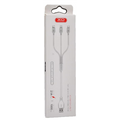 Кабель USB -XO- NB103 (Type-C/ Lightning/ MicroUSB, белый)
