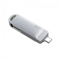 Флеш-накопитель -XO- 64Gb USB 3.0/ Type-C DK03 Серебристый (6920680825943)