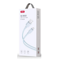 Кабель USB -XO- NB249 (Lightning, 1м, плетеный, голубой)