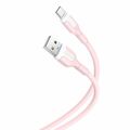 Кабель USB -XO- NB212 (Lightning, 1м, розовый)
