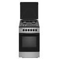Плита комбинированная Kraft KF-FSK5302ES серебристый (конфорок - 4, духовка электро, эмаль)