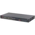 Неуправляемый коммутатор 26 портов Dahua DH-S3226-24ET-375 ( 24x100Мбит/ с, 2хRJ45/ SFP, 24xPOE, PoE‑бюджет 375 Вт) корпус - металл