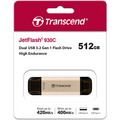Флеш-накопитель Transcend 512GB JetFlash 930C USB 3.2 OTG Type C High Speed