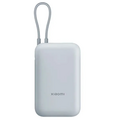 Внешний аккумулятор 10000mAh Xiaomi Mi Power Bank Pocket Version P15ZM, USB x1, Type-C x1, пластик, голубой (с кабелем)