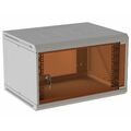 Шкаф настенный телекоммуникационный 19" 09U, Ш600*В500*Г450, передняя дверь - стекло, серый (05-1093)