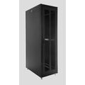 Шкаф напольный телекоммуникационный 19" 42U, Ш600*В1987*Г1000, передняя дверь - перфорация, черный (ШТК-Э-42.6.10-44АА-9005)