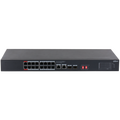 Неуправляемый POE-коммутатор 20 портов Dahua DH-S3220-16GT-240 ( 18x1Гбит/ с, 2xSFP, 16xPOE, PoE‑бюджет 240 Вт) корпус - металл