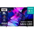 Телевизор 100" HISENSE 100U7KQ QLED, Smart TV, 4K Ultra HD, 120 Гц, HDMI х4, USB х2, серый