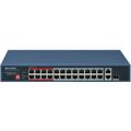 Неуправляемый POE-коммутатор 26 портов Hikvision DS-3E0326P-E/ M(C) ( 24x100Мбит/ с 1x1Гбит/ с, 1хRJ45/ SFP, 24xPOE, PoE‑бюджет 230 Вт) корпус - металл
