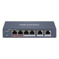 Управляемый PoE-коммутатор 06 портов Hikvision DS-3E1106HP-EI (6х100Мбит/ с, 4хPoE, PoE‑бюджет 60 Вт) начального уровня