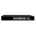 Неуправляемый POE-коммутатор 19 портов NetLan NLS-1119P (16x100Мбит/ с 3x1Гбит/ с, 1xSFP, 16xPOE, PoE‑бюджет 250 Вт) корпус - металл