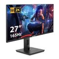 Монитор 27" ExeGate Combat EG2707A черный (IPS, 2560x1440, 165 Гц, 1 ms, 400 cd/ m2, HDMIх2,DPх1)