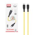 Кабель Type-C-силиконовый, -XO- 1м, Lightning (NB-Q246A PD27W) желтый