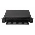 Кросс оптический в стойку 2U, 48 портов SC/ LC, выдвижной, черный (SNR-ODF-48RPD-BK)
