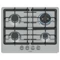 Газовая варочная панель Bosch PGH6B5K90R серебристый (конфорок - 4 шт, панель - нержавеющая сталь, Wok - есть)