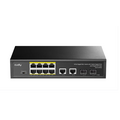 Неуправляемый POE-коммутатор 12 портов Cudy GS1010PS2 ( 10x1Гбит/ с, 2xSFP, 8xPOE, PoE‑бюджет 120 Вт) корпус - металл