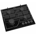 Газовая варочная панель Kraft KF-HV6325B черный (конфорок - 4 шт, панель - эмалированная сталь)