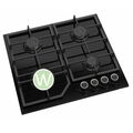 Газовая варочная панель Kraft KF-HV6325BW черный (конфорок - 4 шт, панель - эмалированная сталь, Wok - есть)