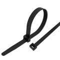 Стяжка нейлоновая Профессиональная 400x4,8мм, черная (100 шт/ уп) Rexant (67-0401)