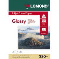 Фотобумага Lomond глянцевая, А3, 230 г/ м2, 50 л, для струйной (0102025) Фотобумага Lomond глянцевая, А3, 230 г/ м2, 50 л, для струйной (0102025)