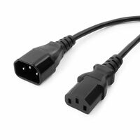Кабель питания для ИБП C13 - C14 1,8м, Gembird/ Cablexpert , 10А, 2200 Вт, черный, с заземлением (PC-189-VDE) пакет.