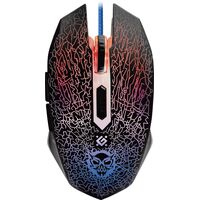 Мышь Defender Shock GM-110L проводная, черный, USB,  оптическая , игровая (52110)