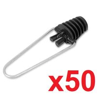 Зажим натяжной, для круглого кабеля (диаметр 5-6,5 мм, нагрузка до 2Кн) H3-N модифицированный, с монтажным фиксатором, упаковка 50 шт