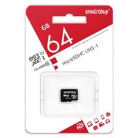 Карта памяти microSDXC Smartbuy 64Gb Class 10 без адаптера (SB64GBSDCL10-00LE)
