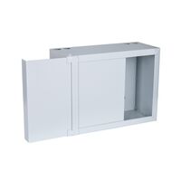 Бокс антивандальный Ш400xВ300xГ150мм, настенный, пенальная дверь, IP20, замок винтовой, вес 8,3кг, светло серый (БК-400-з-1/ К-3712)