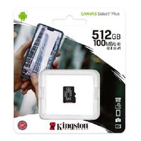 Карта памяти microSDXC 512Gb Kingston UHS-I (U3) V30 CANVAS Select Plus без адаптера (SDCS2/ 512GBSP)